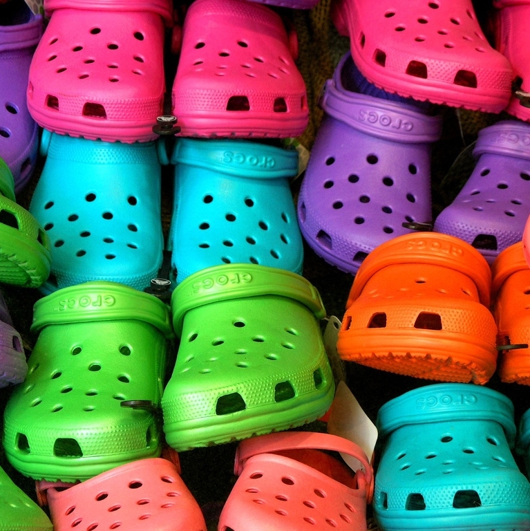 Crocs with strong quarter