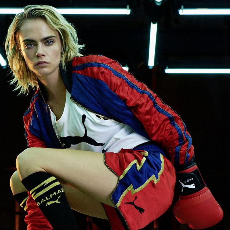 Puma, Balmain and Cara Delevingne together 