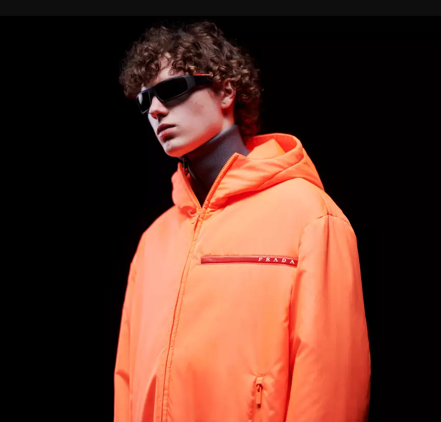 prada linea rossa jacket orange