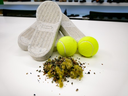 Did you know shoe soles can be made from tennis balls?