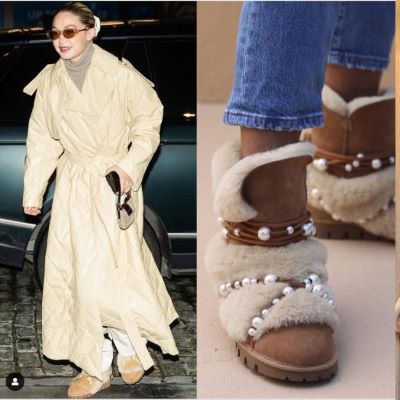 Gigi Hadid surrenders to Portuguese footwear